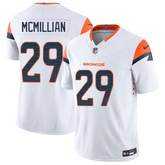 Men's Denver Broncos #29 Ja'Quan McMillan White 2025 F.U.S.E. Vapor Limited Football Stitched Jersey - Ujersey