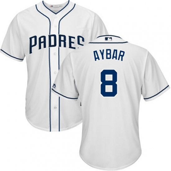 Youth San Diego Padres #8 Erick Aybar White Cool Base Stitched MLB Jersey - Ujersey