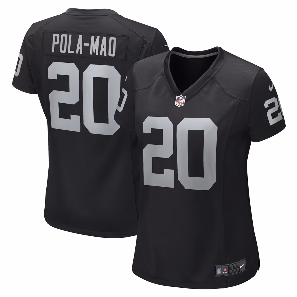 Women's Las Vegas Raiders Isaiah Pola-Mao Nike Black Team Game Jersey - U-jersey