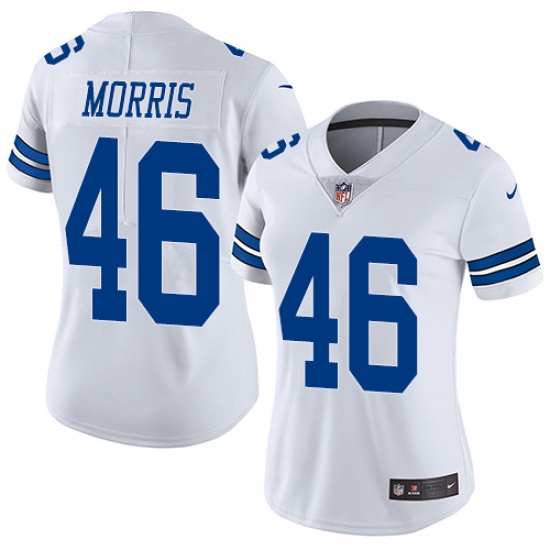 Women's Nike Dallas Cowboys #46 Alfred Morris White Vapor Untouchable Limited Player NFL Jersey - Ujersey