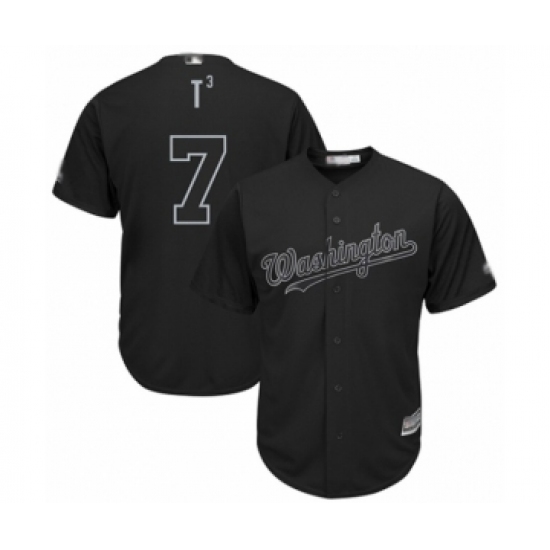 Men's Washington Nationals #7 Trea Turner  T3  Authentic Black 2019 Players Weekend Baseball Jersey - Ujersey