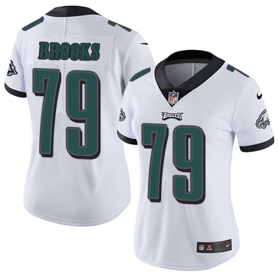 Women's Nike Philadelphia Eagles #79 Brandon Brooks White Vapor Untouchable Limited Player NFL Jersey - Ujersey