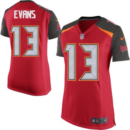 Women's Nike Tampa Bay Buccaneers #13 Mike Evans Game Red Team Color NFL Jersey - Ujersey