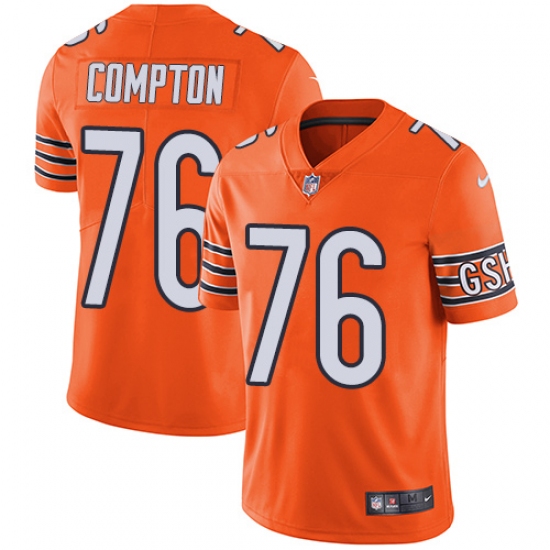 Youth Nike Chicago Bears #76 Tom Compton Limited Orange Rush Vapor Untouchable NFL Jersey - Ujersey