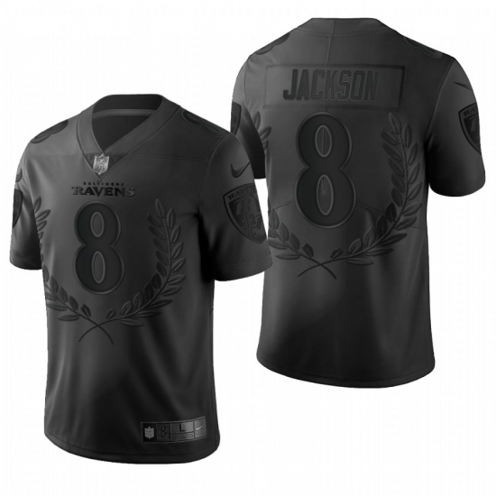 Men's Baltimore Ravens #8 Lamar Jackson Black Nike Souvenir Edition Limited Jersey - Ujersey