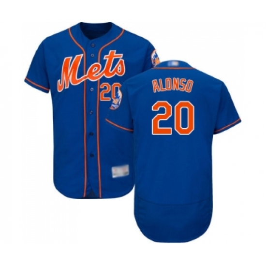 Men's New York Mets #20 Pete Alonso Royal Blue Alternate Flex Base Authentic Collection Baseball Jersey - Ujersey