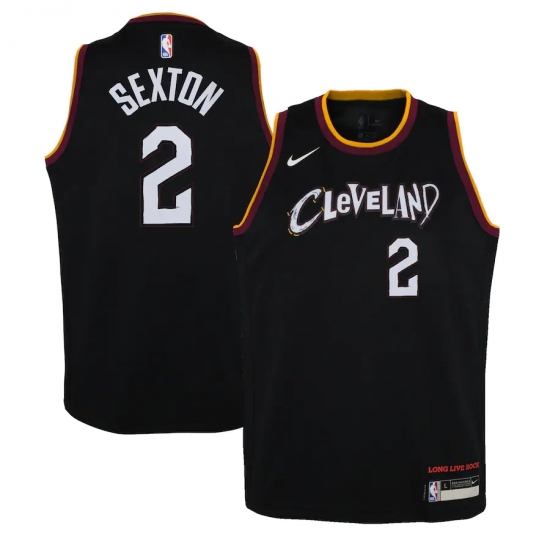Youth Cleveland Cavaliers #2 Collin Sexton Nike Black 2020-21 Swingman Jersey - Ujersey