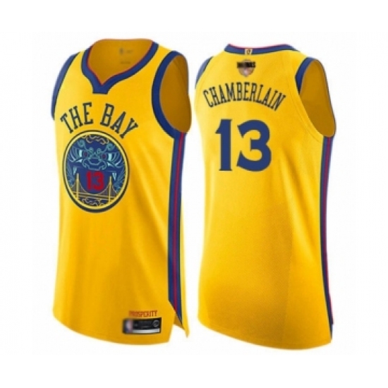 Women's Golden State Warriors #13 Wilt Chamberlain Swingman Gold 2019 Basketball Finals Bound Basketball Jersey - City Edition - Ujersey