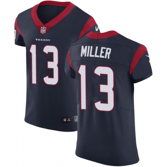 Men's Nike Houston Texans #13 Braxton Miller Navy Blue Team Color Vapor Untouchable Elite Player NFL Jersey - Ujersey