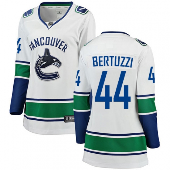 Women's Vancouver Canucks #44 Todd Bertuzzi Fanatics Branded White Away Breakaway NHL Jersey - Ujersey