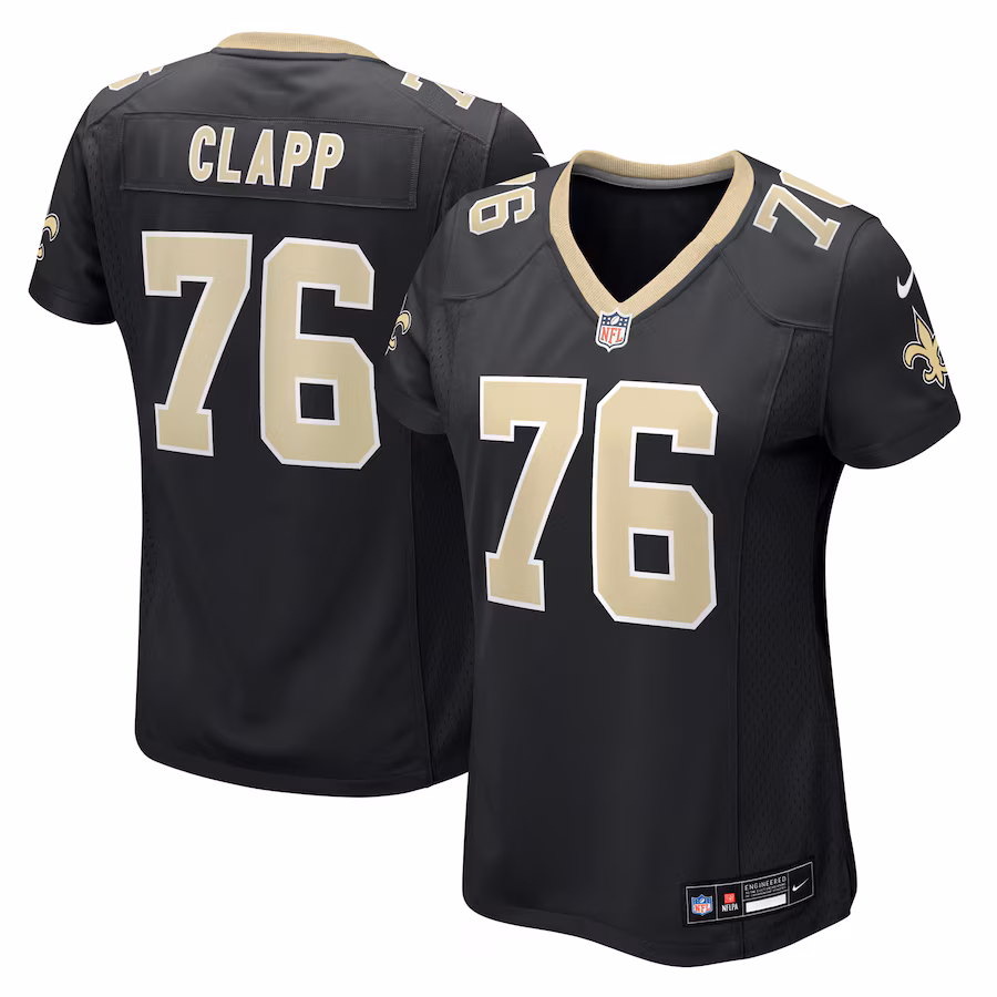 Women's New Orleans Saints Will Clapp Nike Black Team Game Jersey - Ujersey