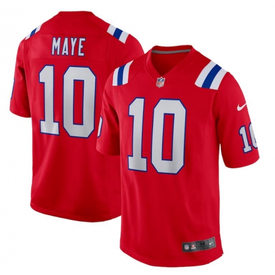 Mens New England Patriots #10 Drake Maye Nike Red Alternate Vapor Limited Jersey - Ujersey