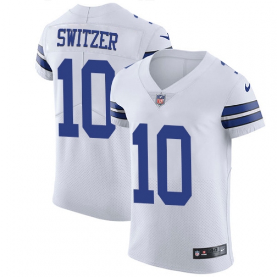 Men's Nike Dallas Cowboys #10 Ryan Switzer Elite White NFL Jersey - Ujersey
