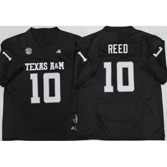 Men's Texas A&M Aggies Lions #10 Marcel Reed Black 2025 F.U.S.E. Stitched Jersey - Ujersey