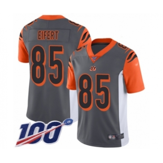 Men's Cincinnati Bengals #85 Tyler Eifert Limited Silver Inverted Legend 100th Season Football Jersey - Ujersey