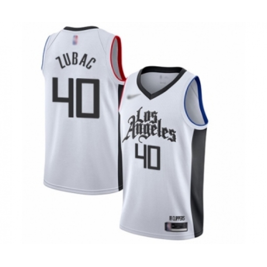 Youth Los Angeles Clippers #40 Ivica Zubac Swingman White Basketball Jersey - 2019 20 City Edition