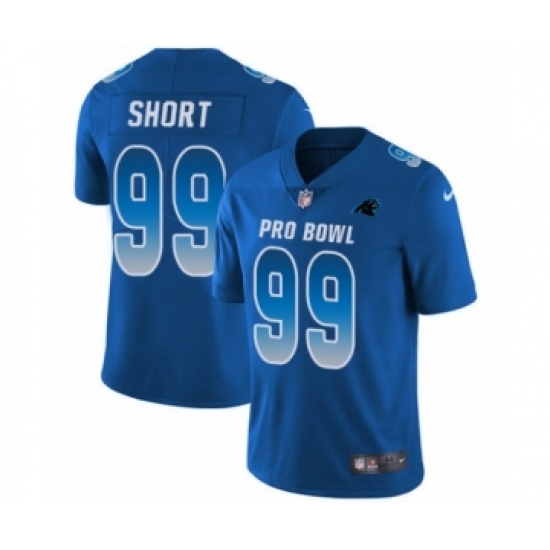Men's Carolina Panthers #99 Kawann Short Limited Royal Blue NFC 2019 Pro Bowl Football Jersey - Ujersey