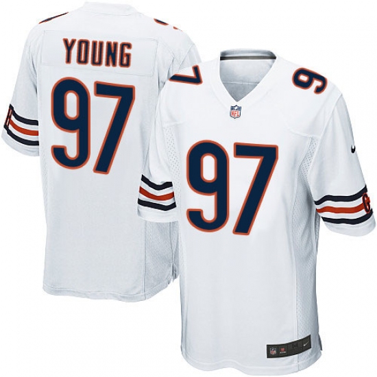 Men's Nike Chicago Bears #97 Willie Young Game White NFL Jersey