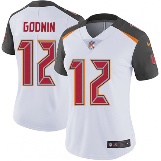 Women's Nike Tampa Bay Buccaneers #12 Chris Godwin Elite White NFL Jersey - Ujersey