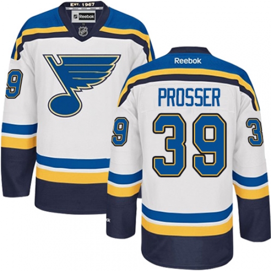 Youth Reebok St. Louis Blues #39 Nate Prosser Authentic White Away NHL Jersey - Ujersey