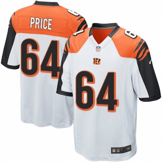 Men's Nike Cincinnati Bengals #64 Billy Price Game White NFL Jersey - Ujersey
