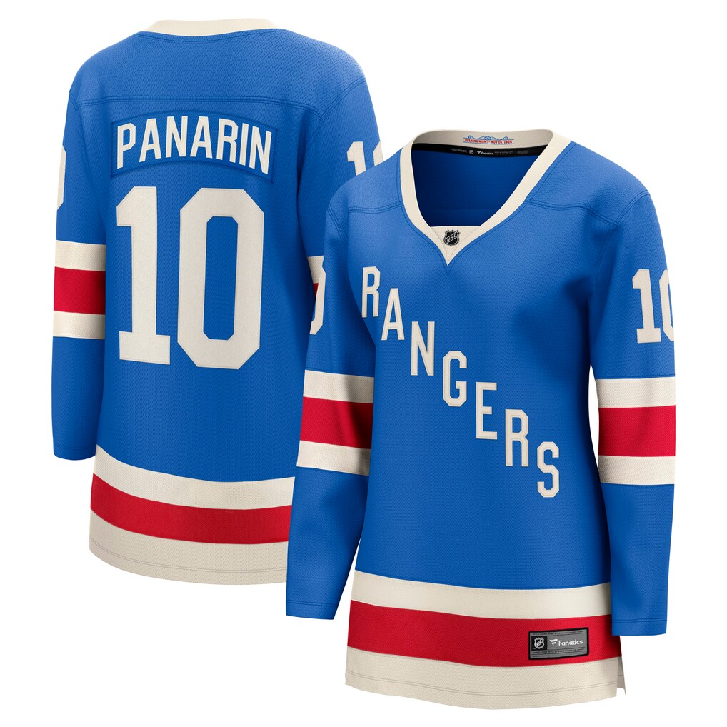 Women's New York Rangers Artemi Panarin Fanatics Blue Centennial Breakaway Jersey - Ujersey