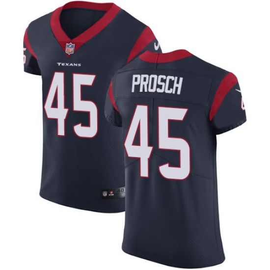 Men's Nike Houston Texans #45 Jay Prosch Navy Blue Team Color Vapor Untouchable Elite Player NFL Jersey - Ujersey
