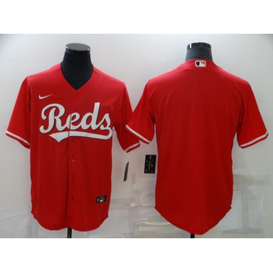 Men's Nike Cincinnati Reds Blank Red Home Stitched Baseball Jersey - Ujersey