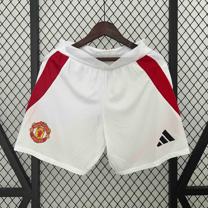Manchester United Home Football Jersey Shorts 2024/25 - Ujersey NHL