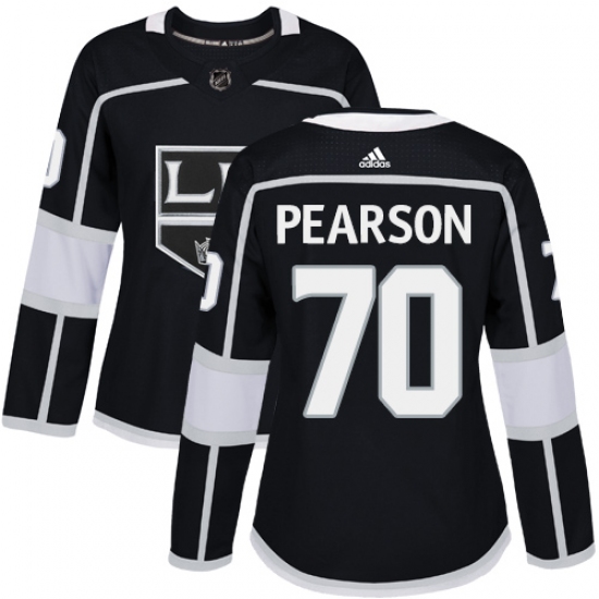 Women's Adidas Los Angeles Kings #70 Tanner Pearson Authentic Black Home NHL Jersey - Ujersey