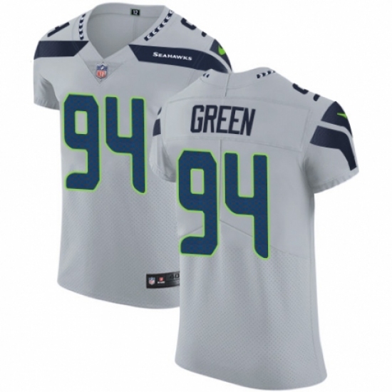 Men's Nike Seattle Seahawks #94 Rasheem Green Grey Alternate Vapor Untouchable Elite Player NFL Jersey - Ujersey
