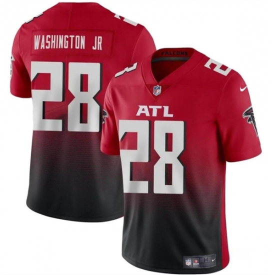 Men's Atlanta Falcons #28 Carlos Washington Jr Red Black Vapor Untouchable Limited Football Stitched Jersey - Ujersey