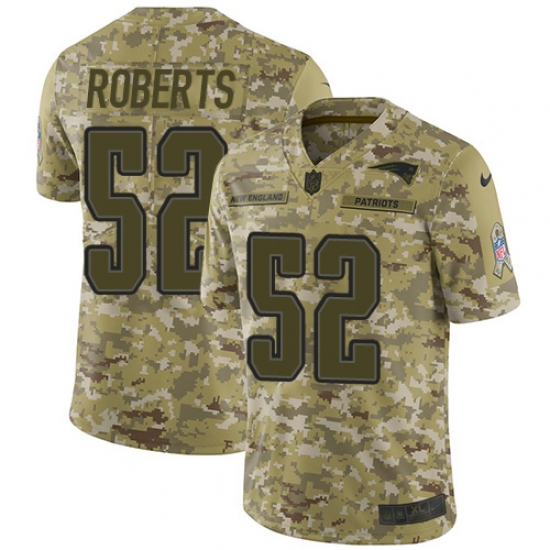Men's Nike New England Patriots #52 Elandon Roberts Limited Camo 2018 Salute to Service NFL Jersey - Ujersey