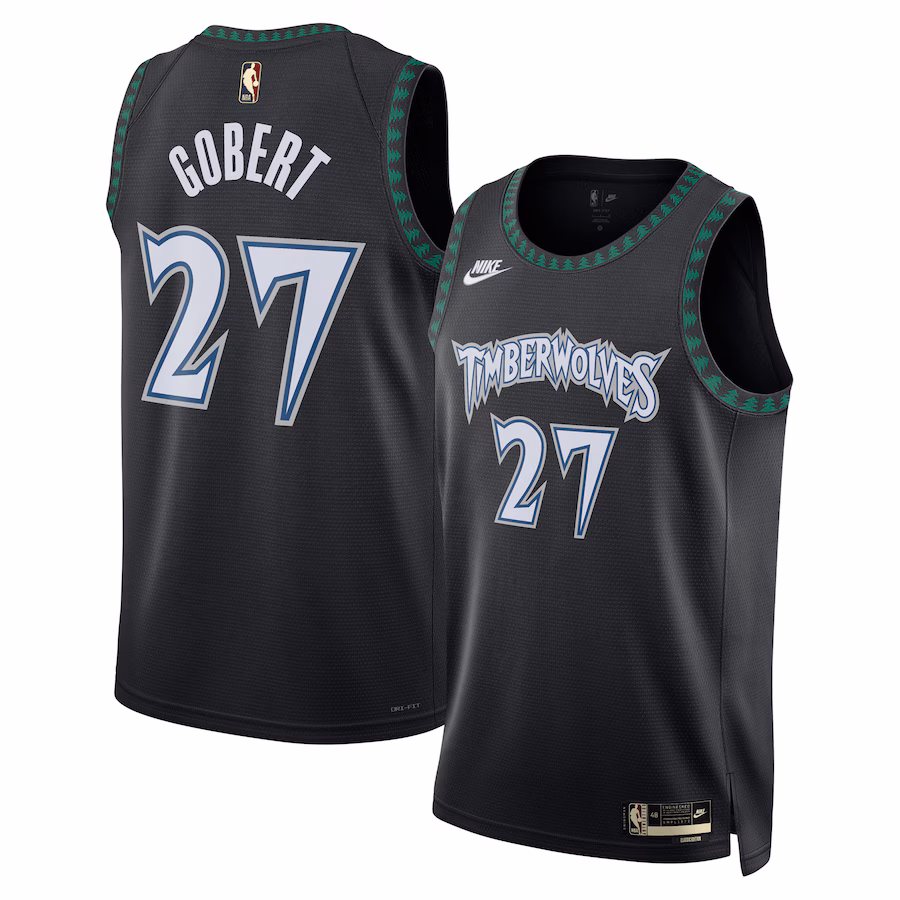 Unisex Minnesota Timberwolves Rudy Gobert Nike Black Swingman Jersey - Classic Edition - Ujersey NHL