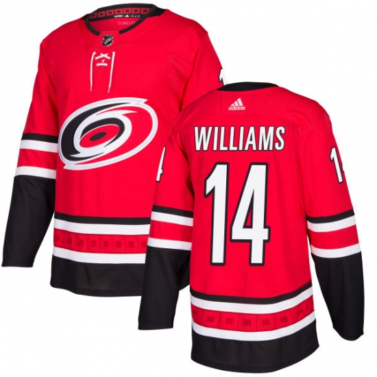 Youth Adidas Carolina Hurricanes #14 Justin Williams Premier Red Home NHL Jersey - Ujersey