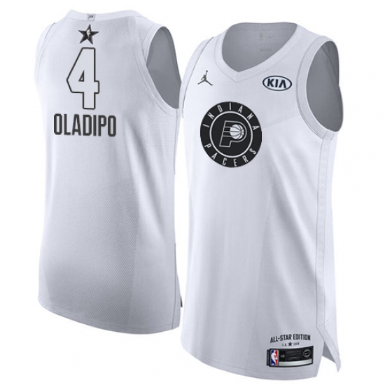Men's Nike Jordan Indiana Pacers #4 Victor Oladipo Authentic White 2018 All-Star Game NBA Jersey - Ujersey