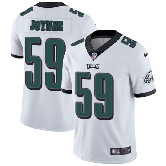 Youth Nike Philadelphia Eagles #59 Seth Joyner White Vapor Untouchable Limited Player NFL Jersey - Ujersey