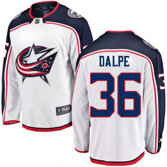 Youth Columbus Blue Jackets #36 Zac Dalpe Fanatics Branded White Away Breakaway NHL Jersey - Ujersey