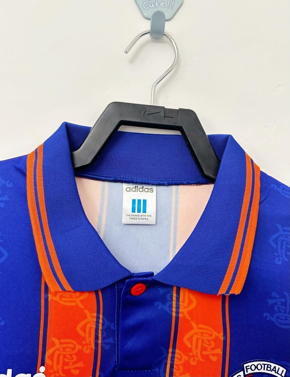 Rangers FC Retro Soccer Jersey Away Custom Shirt 1993-94 - Ujersey Shop