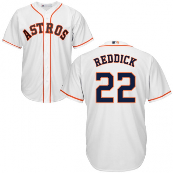 Youth Majestic Houston Astros #22 Josh Reddick Authentic White Home Cool Base MLB Jersey - Ujersey
