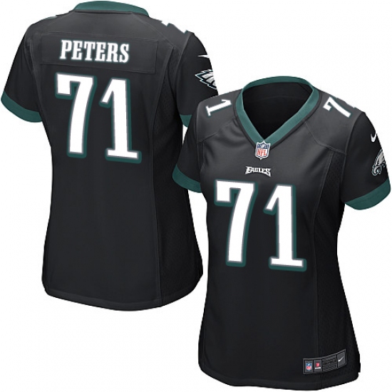 Women's Nike Philadelphia Eagles #71 Jason Peters Game Black Alternate NFL Jersey - Ujersey