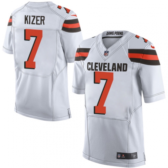 Men's Nike Cleveland Browns #7 DeShone Kizer Elite White NFL Jersey - Ujersey