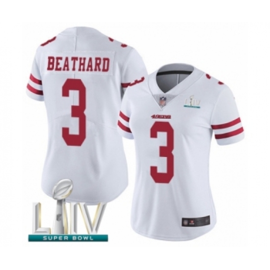Women's San Francisco 49ers #3 C. J. Beathard White Vapor Untouchable Limited Player Super Bowl LIV Bound Football Jersey - Ujersey