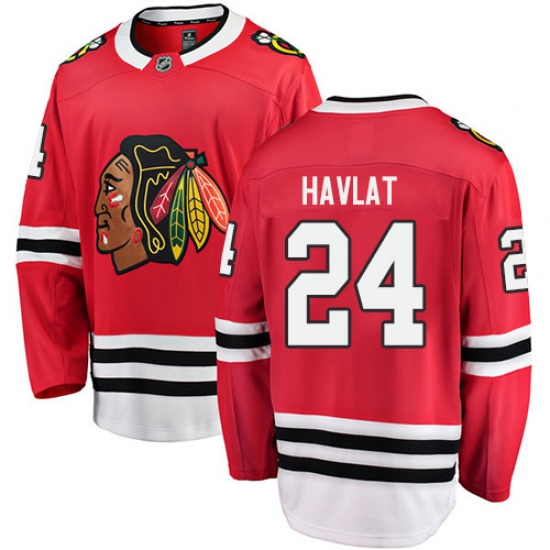 Men's Chicago Blackhawks #24 Martin Havlat Fanatics Branded Red Home Breakaway NHL Jersey - Ujersey
