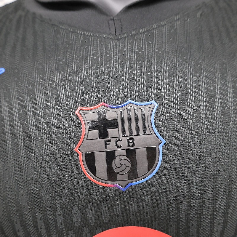 Barcelona Away Soccer Jersey Long Sleeve2024/25 - Spotify Logo Without Text