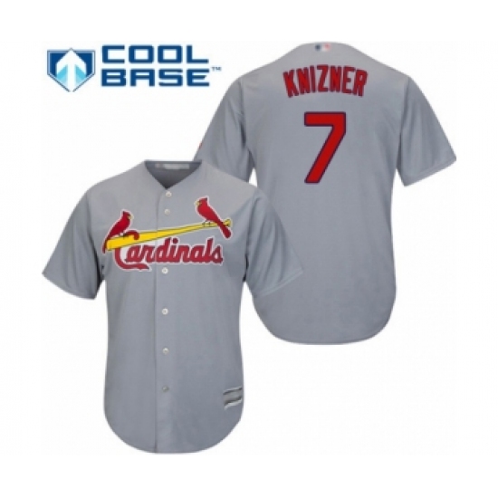 Youth St. Louis Cardinals #7 Andrew Knizner Authentic Grey Road Cool Base Baseball Player Jersey - Ujersey