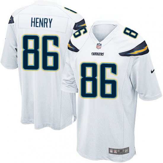 Men's Nike Los Angeles Chargers #86 Hunter Henry Game White NFL Jersey - Ujersey
