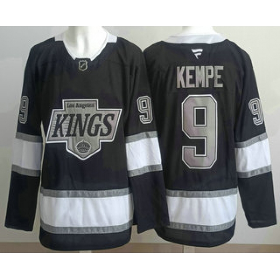 Men's Los Angeles Kings #9 Adrian Kempe Black Alternate Authentic Jersey - Ujersey