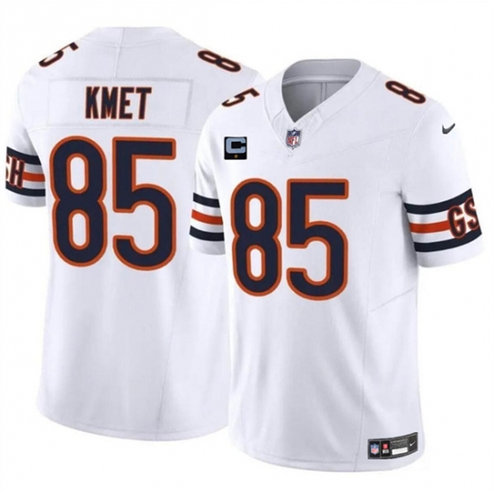 Men's Chicago Bears #85 Cole Kmet White 2024 F.U.S.E. With 1-star C Vapor Untouchable Limited Football Stitched Jersey - Ujersey