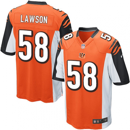 Men's Nike Cincinnati Bengals #58 Carl Lawson Game Orange Alternate NFL Jersey - Ujersey